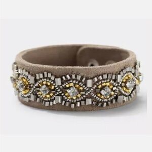 Stella & Dot Faye Embroidered Bracelet with Intricate Beadwork